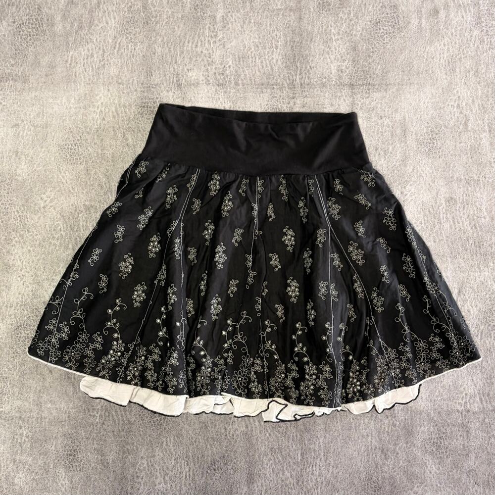 Vintage Floral Layered Joe Benbasset Mini Skirt